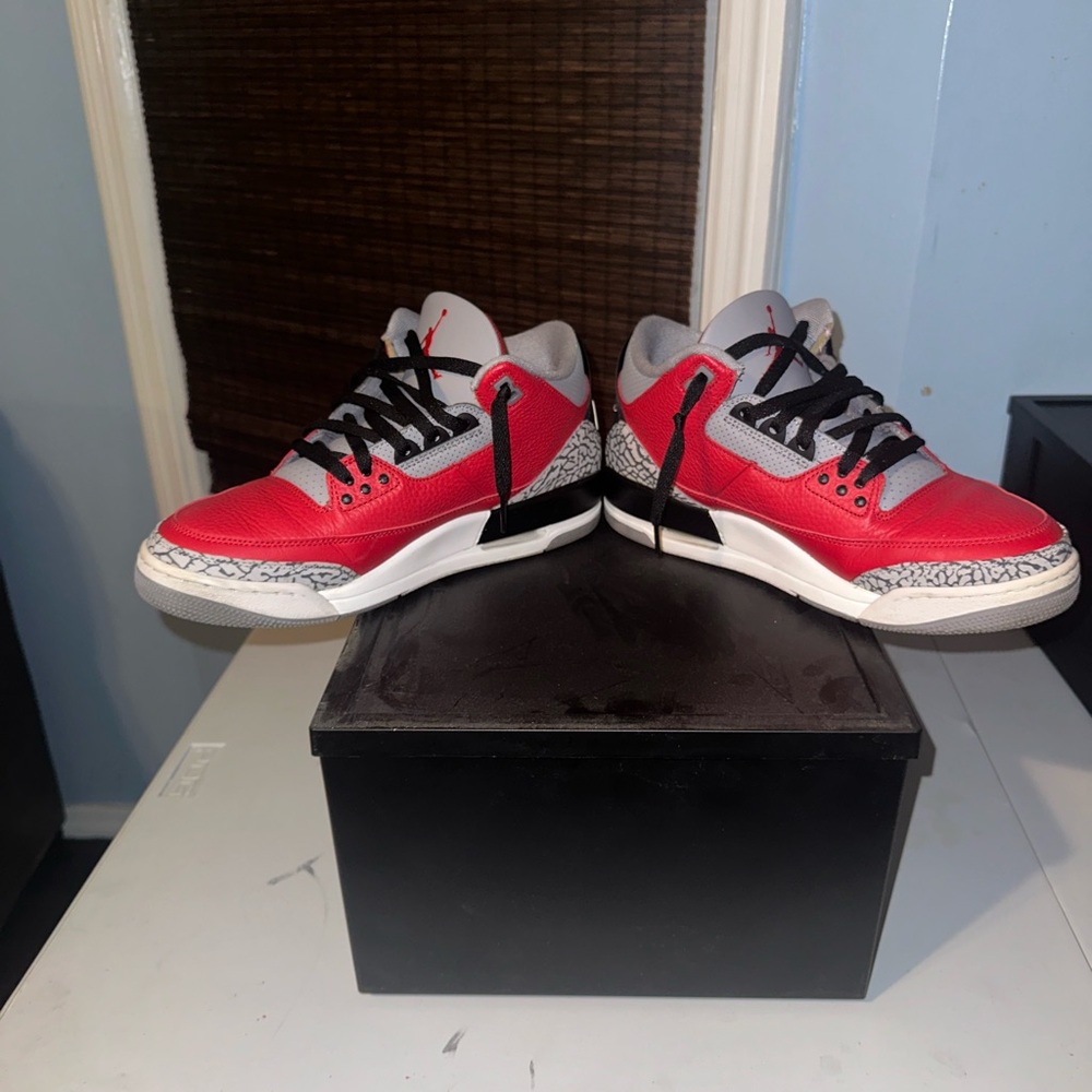 Jordan Red and Gray Sneakers